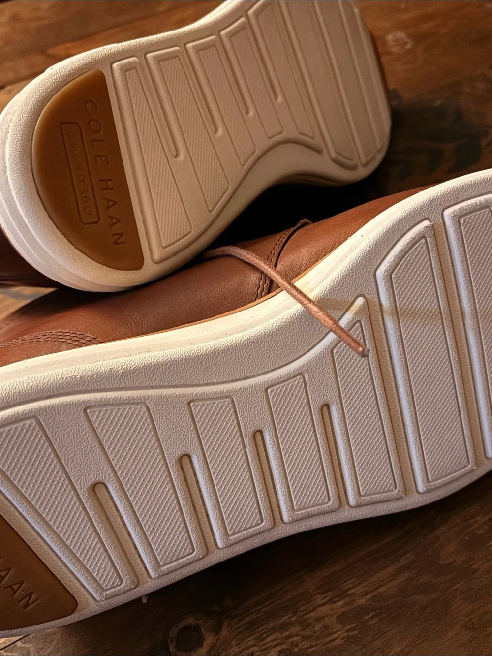 Cole Haan Men's Chestnut Leather Chukka Boots with White Sole